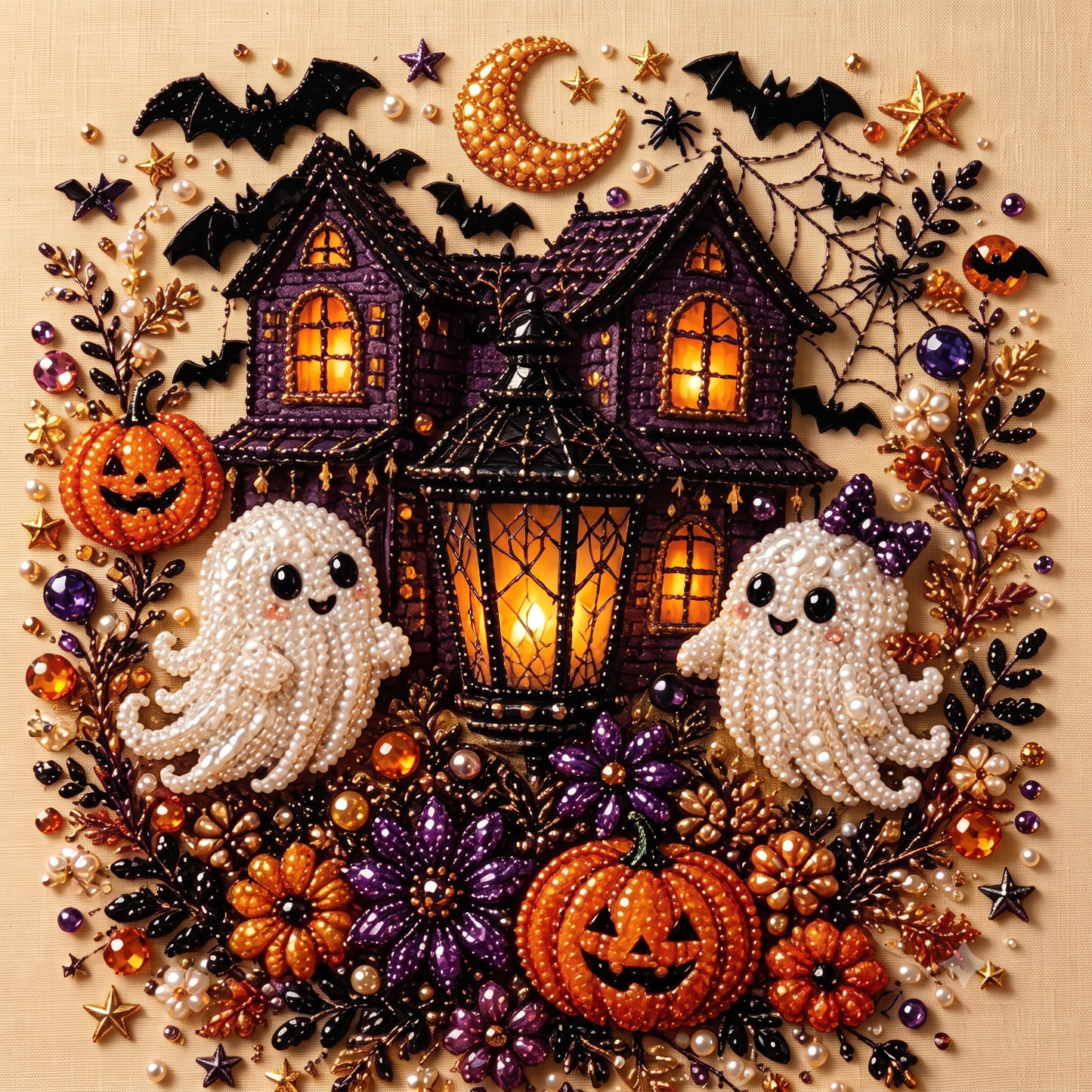 Neravio® Spooky Pearl Art DIY Kit – Halloween 3D Craft & Décor