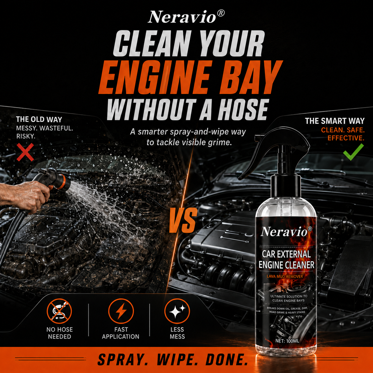 💥Limited-Time 55% OFF✨ Waterless Fast Acting Car Engine Bay Cleaner