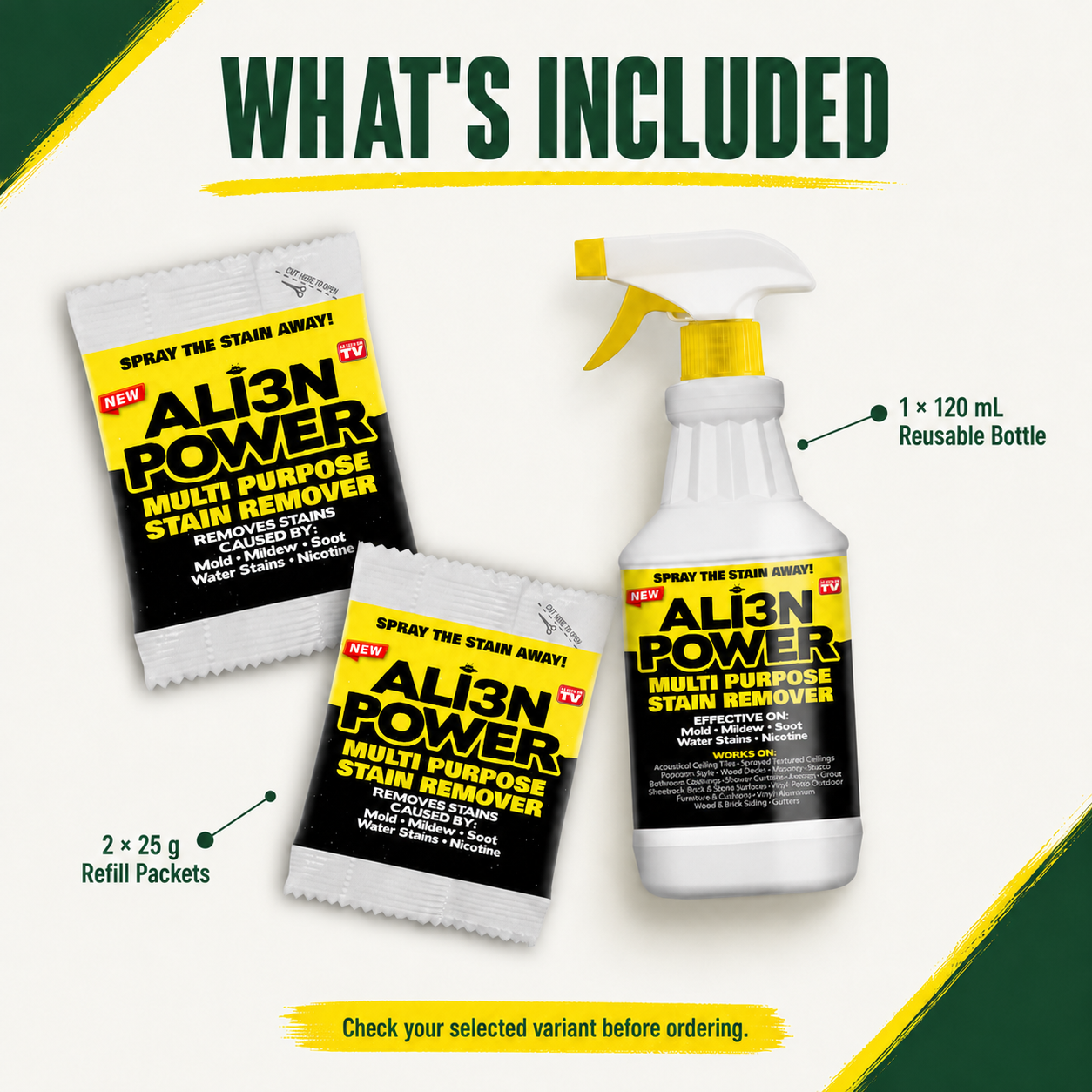 Ali3n Power Multi-Purpose Stain Remover Spray Set
