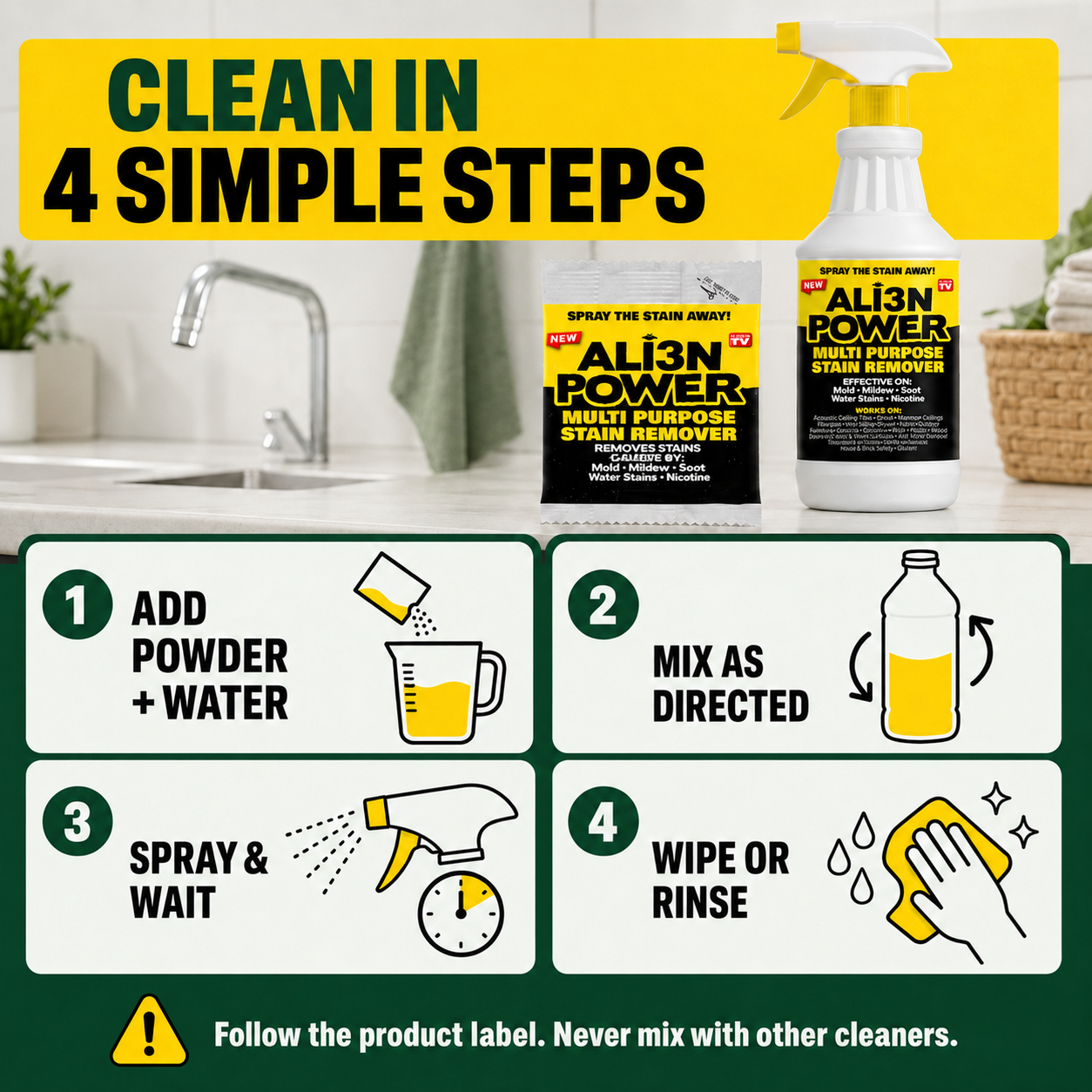 Ali3n Power Multi-Purpose Stain Remover Spray Set