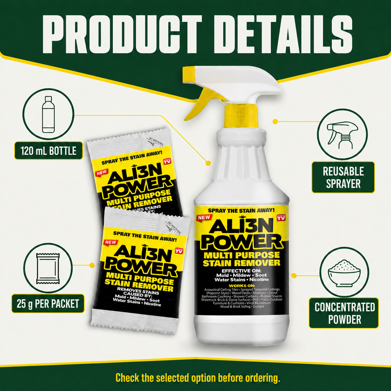 Ali3n Power Multi-Purpose Stain Remover Spray Set