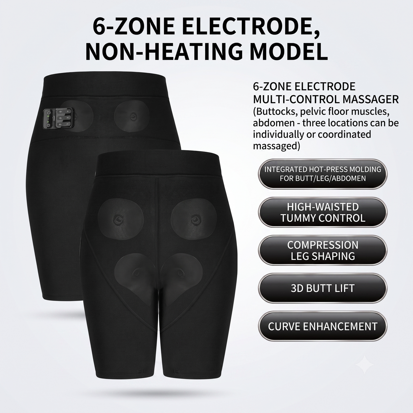 Neravio 3-Zone EMS Toning Shorts: Targeted Abdomen, Glutes & Pelvic Floor Support