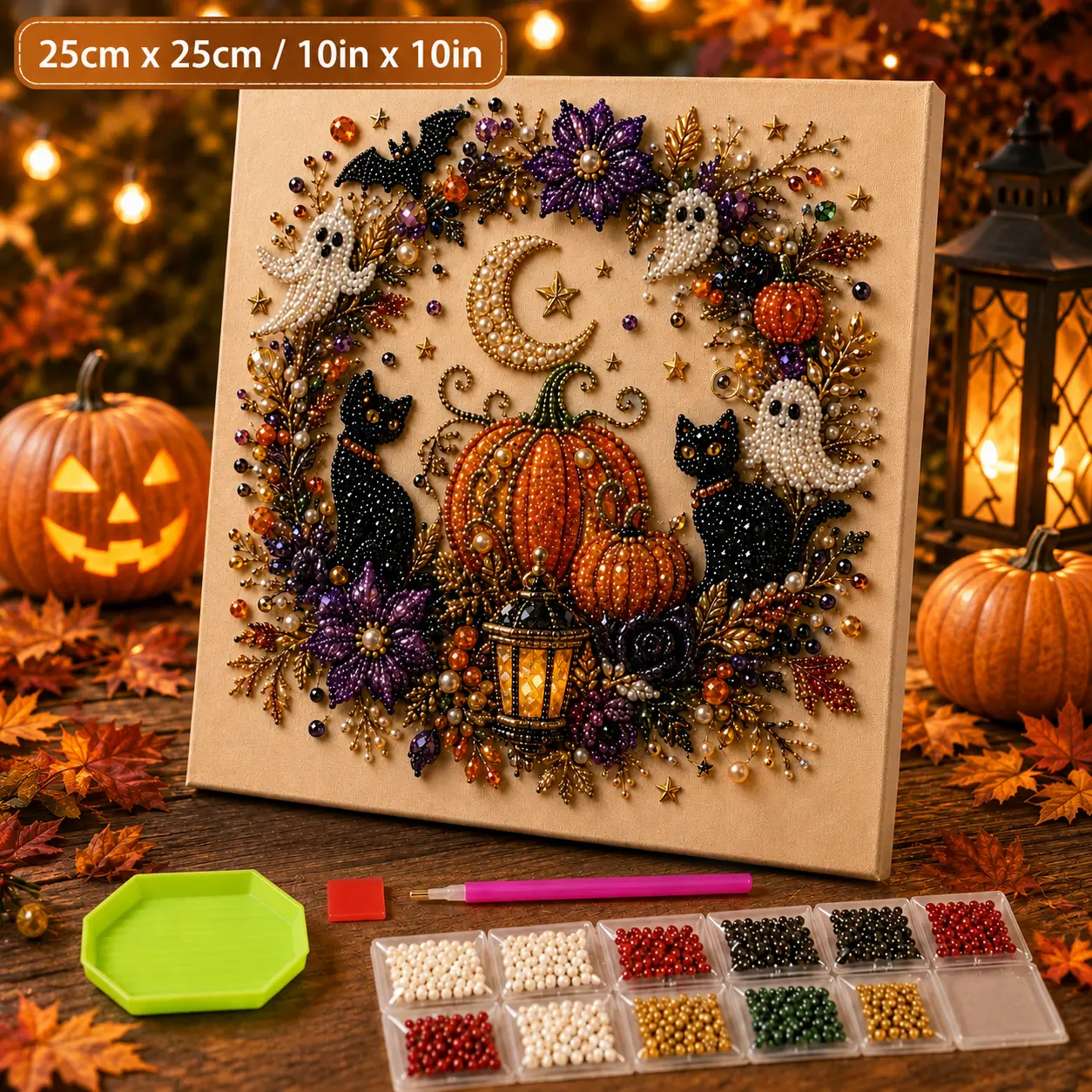 Neravio® Spooky Pearl Art DIY Kit – Halloween 3D Craft & Décor