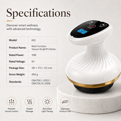 NERAVIO® Sculpt Pro Electric Cupping Massager – Firmer, More Toned Skin