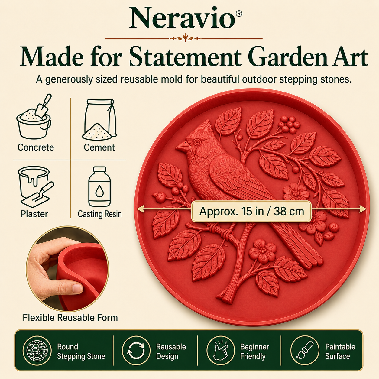 💥 Last-Day Sale - Garden Art Stepping Stone Mold💥