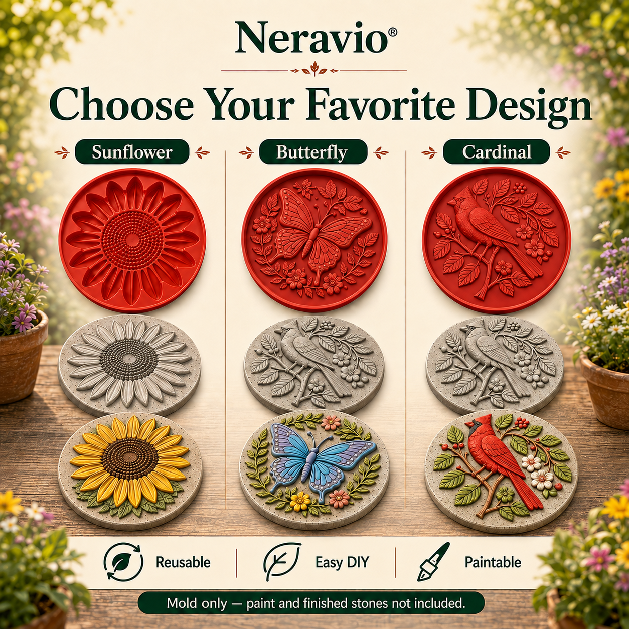 💥 Last-Day Sale - Garden Art Stepping Stone Mold💥