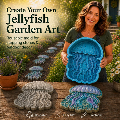 💥 Last-Day Sale - Reusable Ocean Garden Art Mold – DIY Stepping Stones🌊
