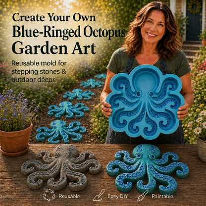 💥 Last-Day Sale - Reusable Ocean Garden Art Mold – DIY Stepping Stones🌊