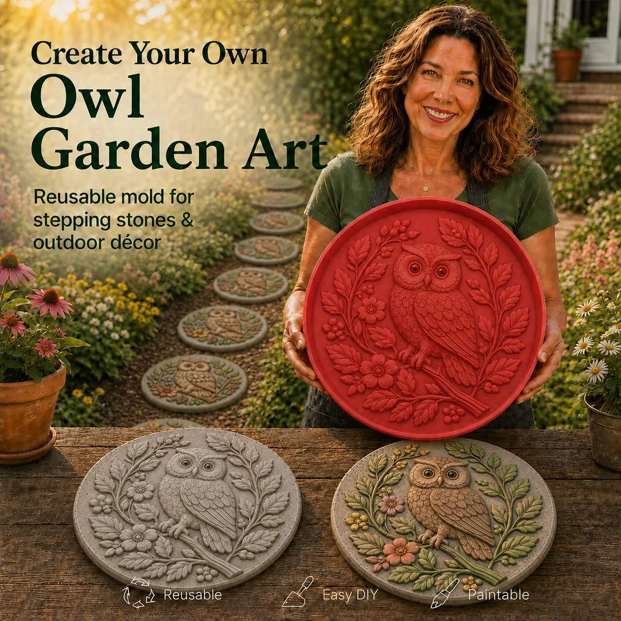 💥 Last-Day Sale - Garden Art Stepping Stone Mold💥