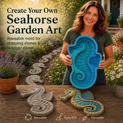💥 Last-Day Sale - Reusable Ocean Garden Art Mold – DIY Stepping Stones🌊