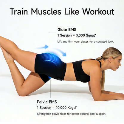 Neravio 3-Zone EMS Toning Shorts: Targeted Abdomen, Glutes & Pelvic Floor Support