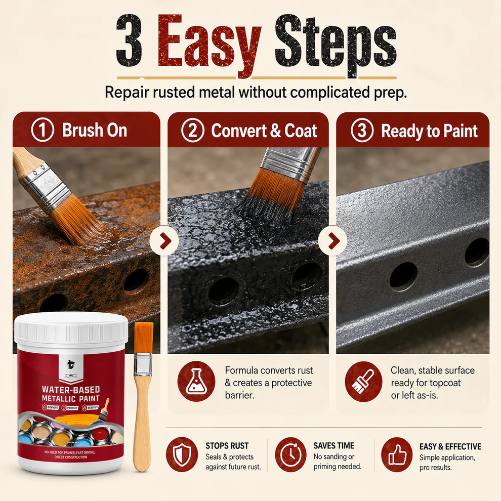 Neravio™ Water-Based Rust Converter & Metal Restorer
