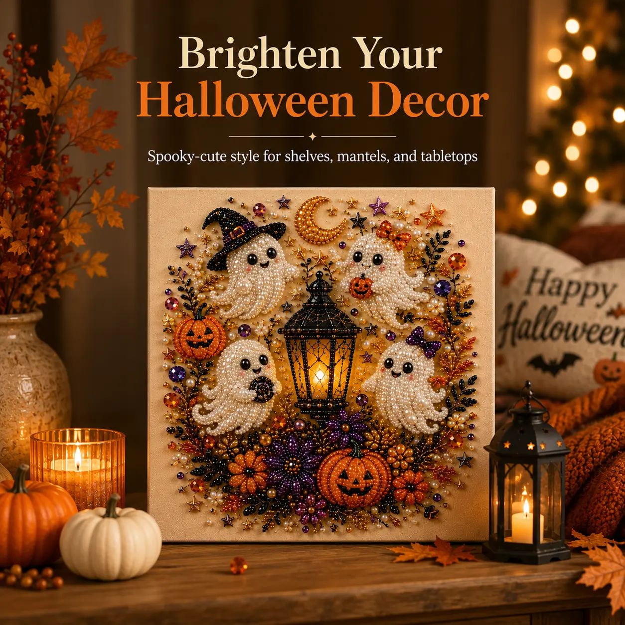 Neravio® Spooky Pearl Art DIY Kit – Halloween 3D Craft & Décor