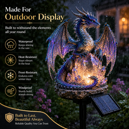 💥LAST DAY 55% OFF🐉 Amethyst Crystal Dragon✨️Solar Dragon Crystal Garden Light