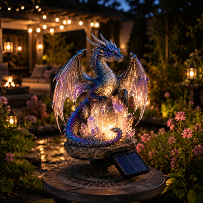 💥LAST DAY 55% OFF🐉 Amethyst Crystal Dragon✨️Solar Dragon Crystal Garden Light