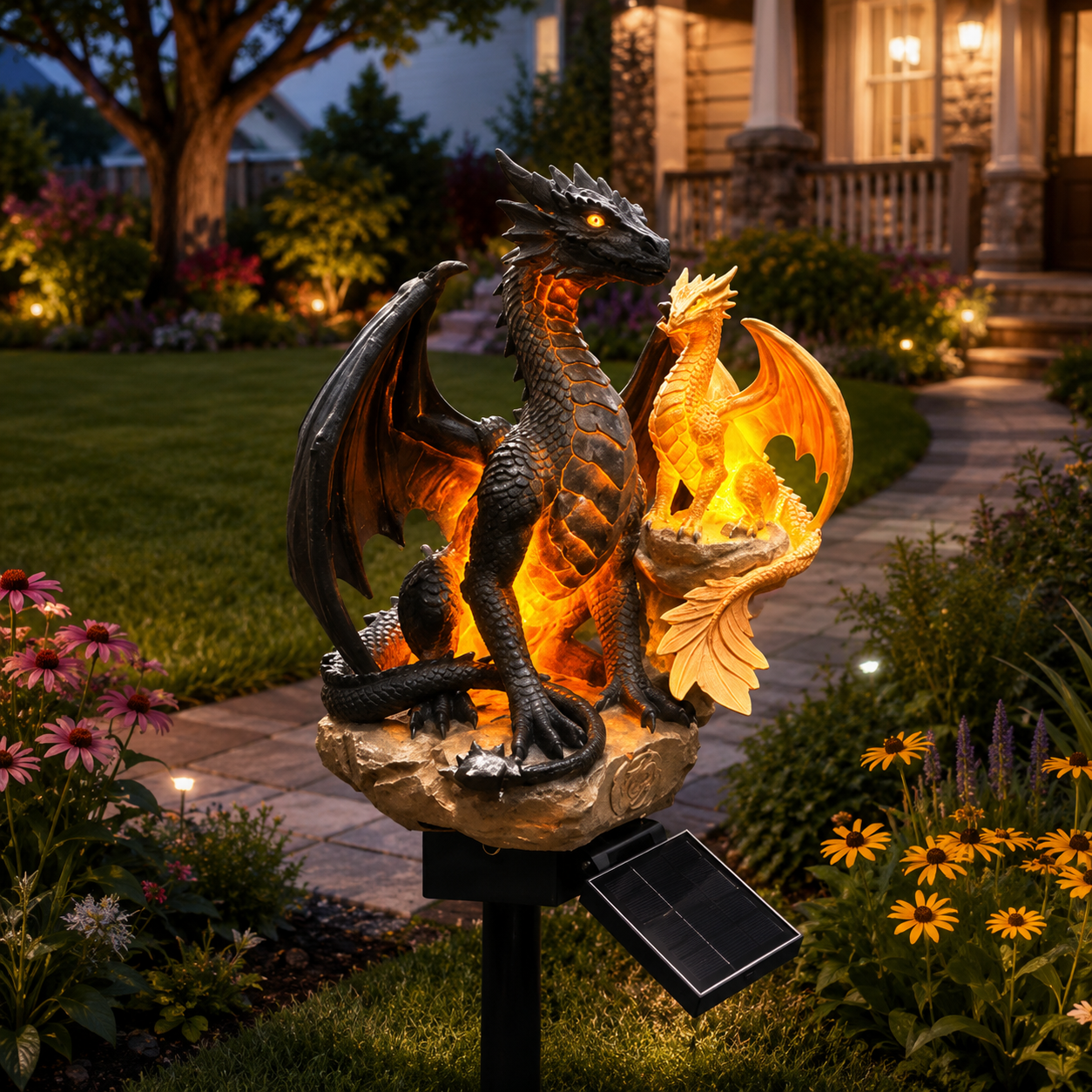 💥LAST DAY 55% OFF🐉 Amethyst Crystal Dragon✨️Solar Dragon Crystal Garden Light