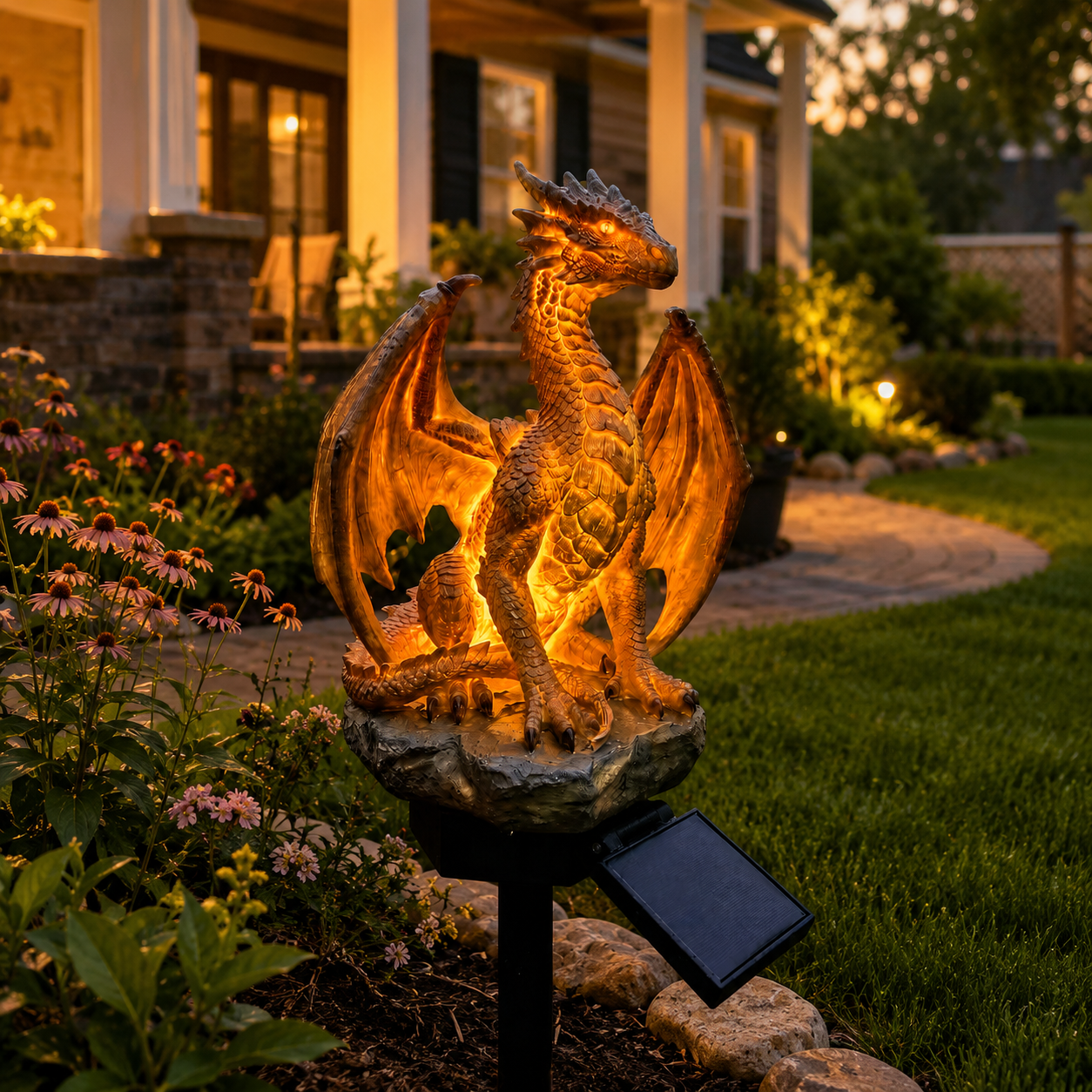 💥LAST DAY 55% OFF🐉 Amethyst Crystal Dragon✨️Solar Dragon Crystal Garden Light