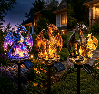 💥LAST DAY 55% OFF🐉 Amethyst Crystal Dragon✨️Solar Dragon Crystal Garden Light