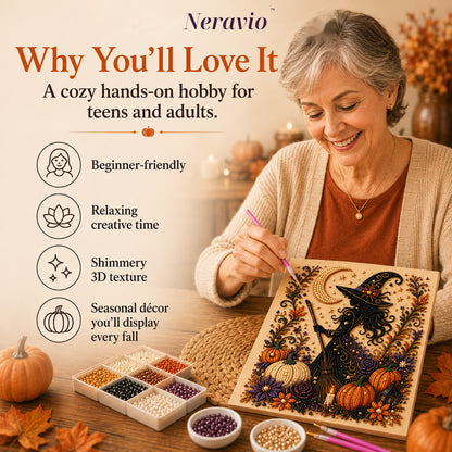 Neravio® Spooky Pearl Art DIY Kit – Halloween 3D Craft & Décor