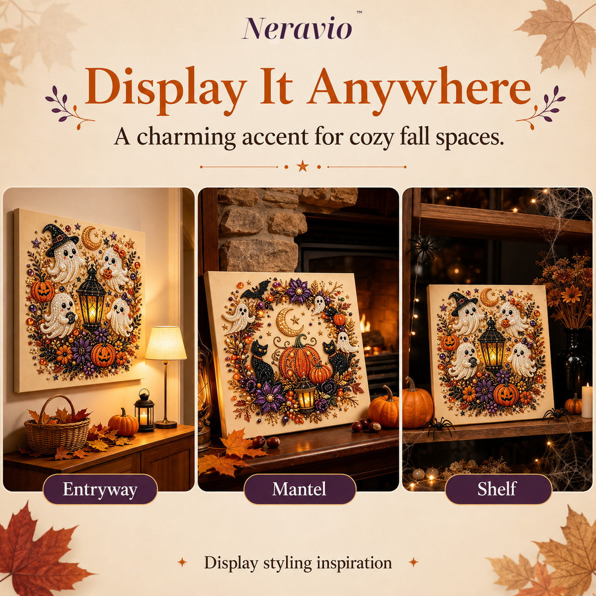 Neravio® Spooky Pearl Art DIY Kit – Halloween 3D Craft & Décor