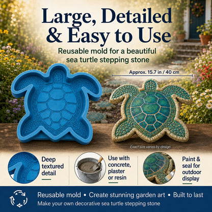 💥 Last-Day Sale - Reusable Ocean Garden Art Mold – DIY Stepping Stones🌊