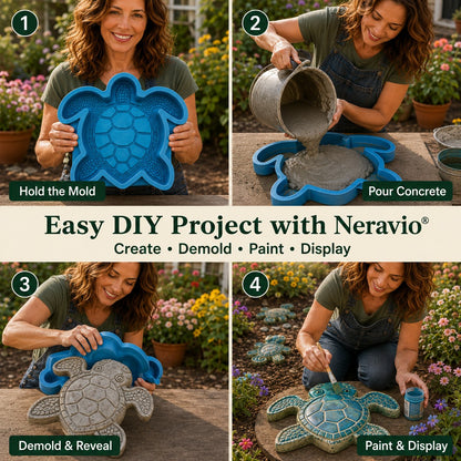 💥 Last-Day Sale - Reusable Ocean Garden Art Mold – DIY Stepping Stones🌊