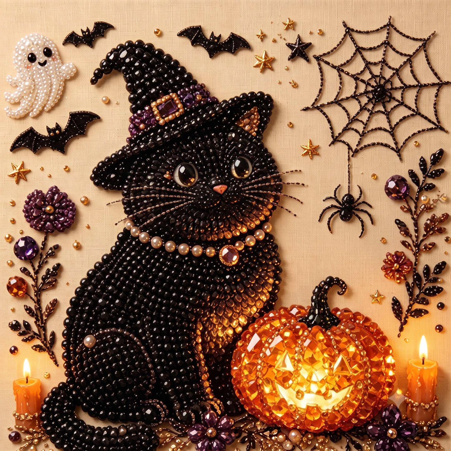 Neravio® Spooky Pearl Art DIY Kit – Halloween 3D Craft & Décor